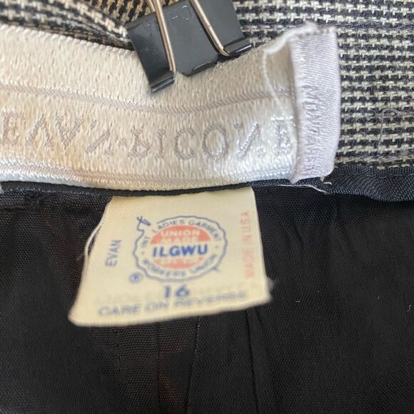 Evan Picone Vintage Black/White Tweed Wool Blend skirt, size 16 - Picture 5 of 5